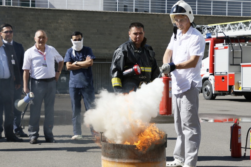 Fire safety drills were held at the MC Hospital of the PAA of the RK