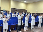 Сотрудники Больницы МЦ УДП РК приняли участие в массовой зарядке организованной в честь Всемирного дня здоровья