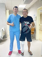 Back on deck. The MMA fighter had a surgery at the Presidential Hospital
